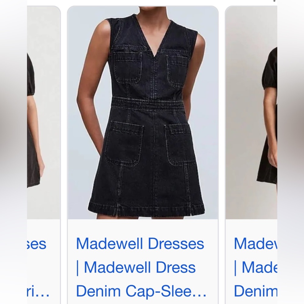 Madewell Black Denim Dress
